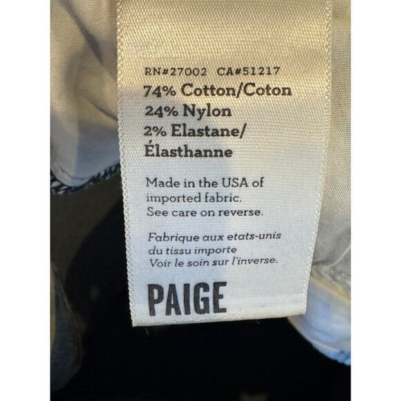 Paige Jeans Women 27 Blue Medium Wash Denim Ankle Faded Skyline Skinny - Picture 12 of 12